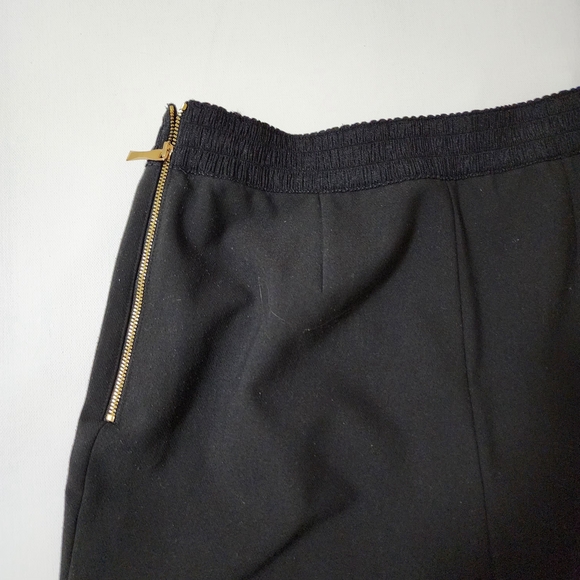 Kate Spade Black Ponte Knit High Rise Side Zip Slim Leg Pants - Picture 6 of 8